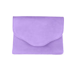 Ellie Clutch Bag - Lavender Suede