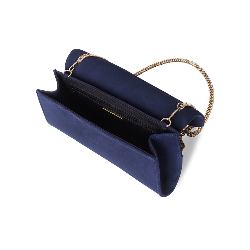 Elodie Clutch - Navy Suede