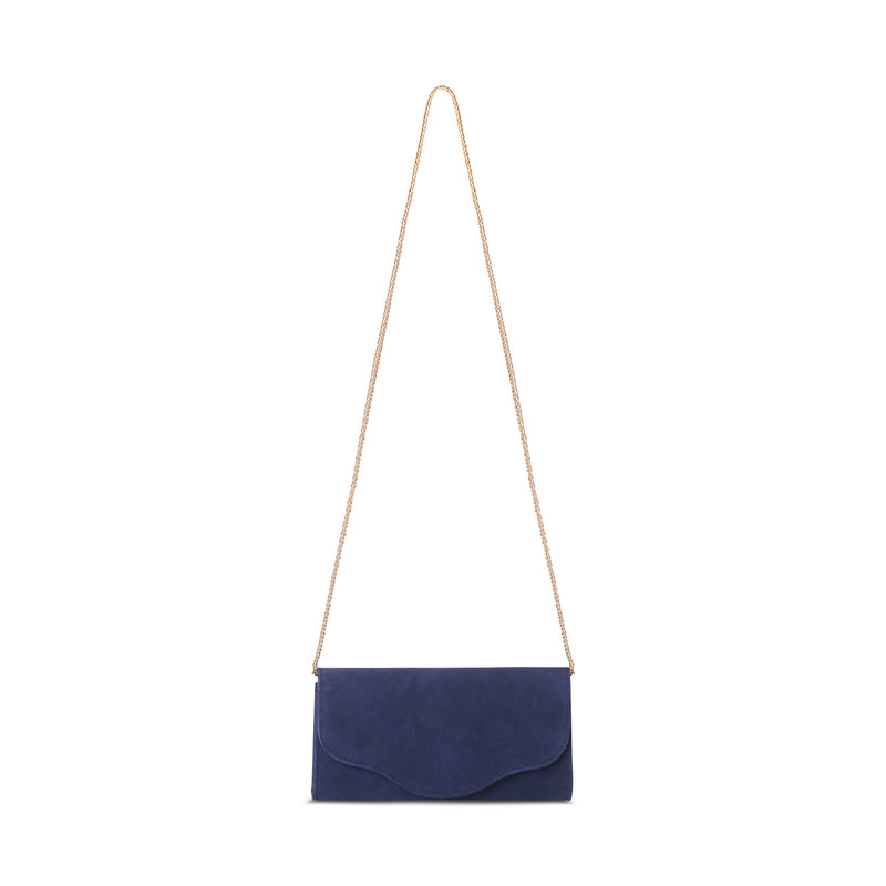 Elodie Clutch - Navy Suede