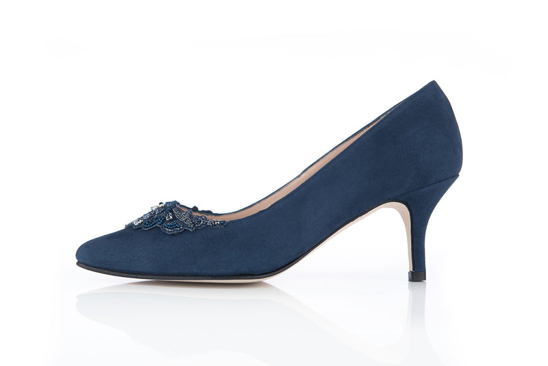 PAST SEASON - Elyse Navy Suede (SAMPLE SALE)