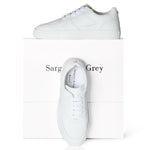 Emma Wide Fit Trainers - White Leather