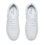 Emma Wide Fit Trainers - White Leather