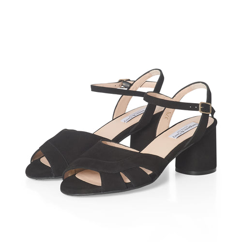 Erica II - Wide Fit Sandal - Black Suede