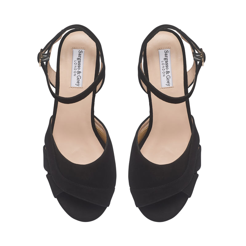 Erica II - Wide Fit Sandal - Black Suede