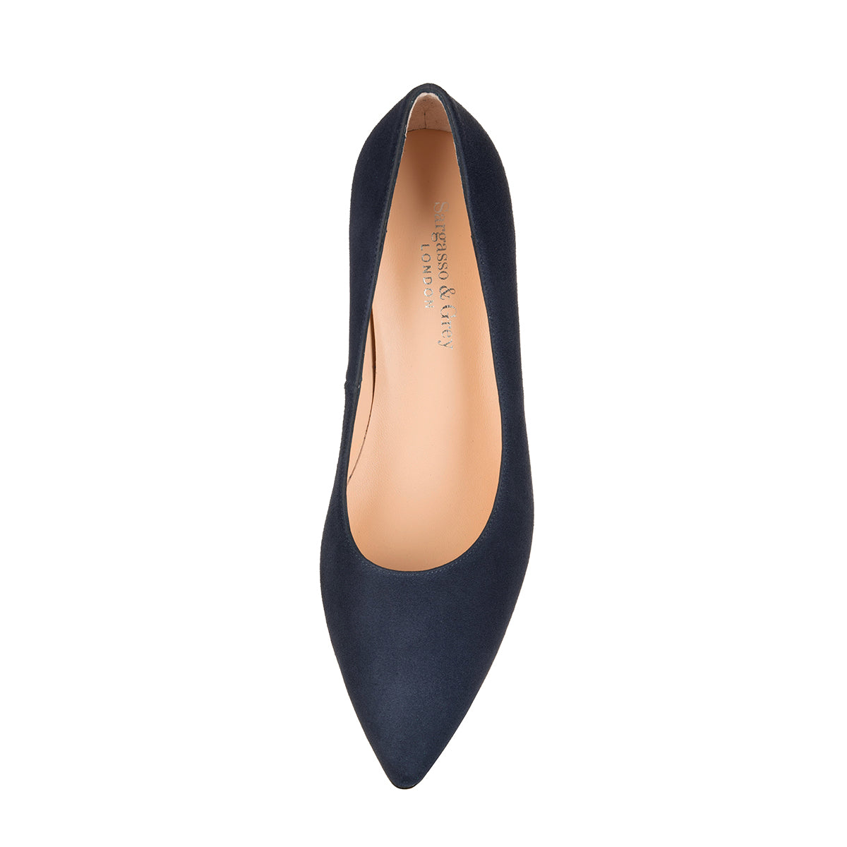 Wide Fit Navy Suede Court Shoes – Sargasso and Grey