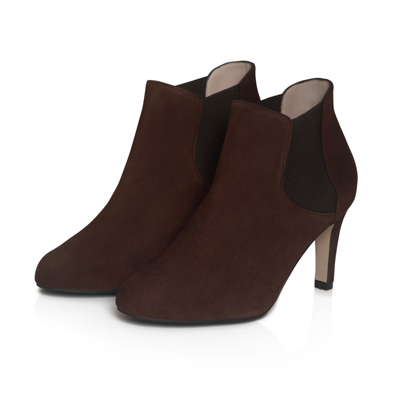 Extra-Wide Fit Brown Suede Ankle Boots – Sargasso and Grey