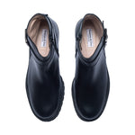 Kango - Wide Fit Biker Boots - Black Leather