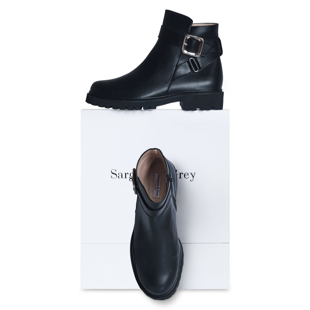 Kango Wide Fit Biker Boots Leather