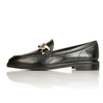 Wide Fit Loafers  - Black Leather