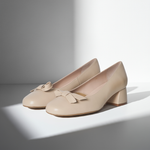 Tamsin Extra-Wide Fit Courts - Almond Leather
