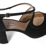 Gemma Extra-Wide Fit Heels - Black Suede