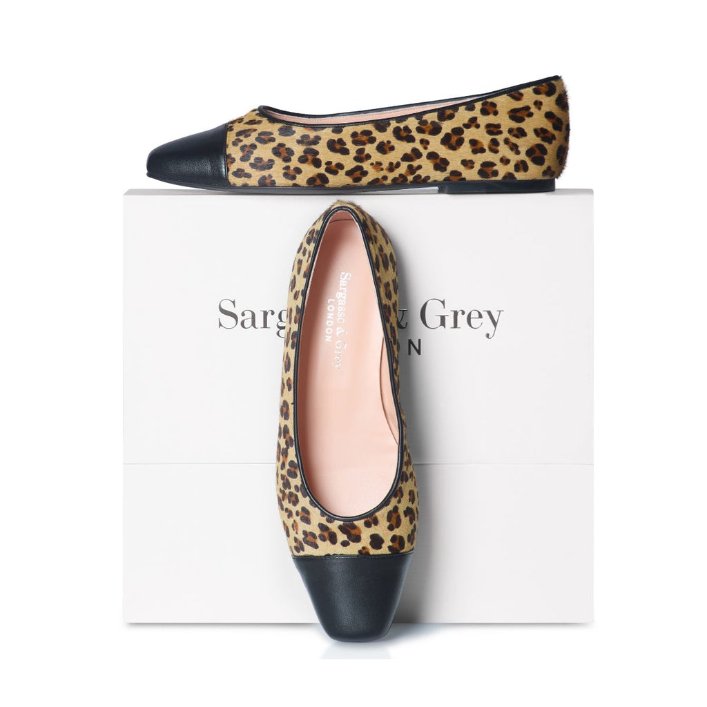 Hepburn Wide Fit Ballet Flats Jaguar Print