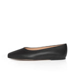 Hepburn Wide Fit Ballet Flats - Black Leather