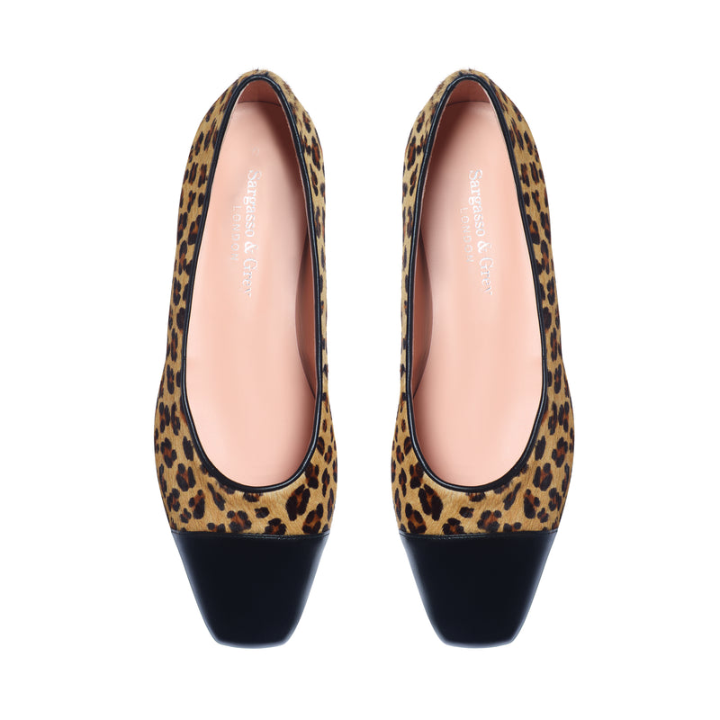 Hepburn Wide Fit Ballet Flats - Jaguar Print