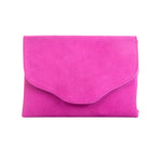 Ellie Clutch Bag - Hot Pink Suede