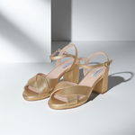 Belle - Extra-Wide Fit Sandal - Gold Leather