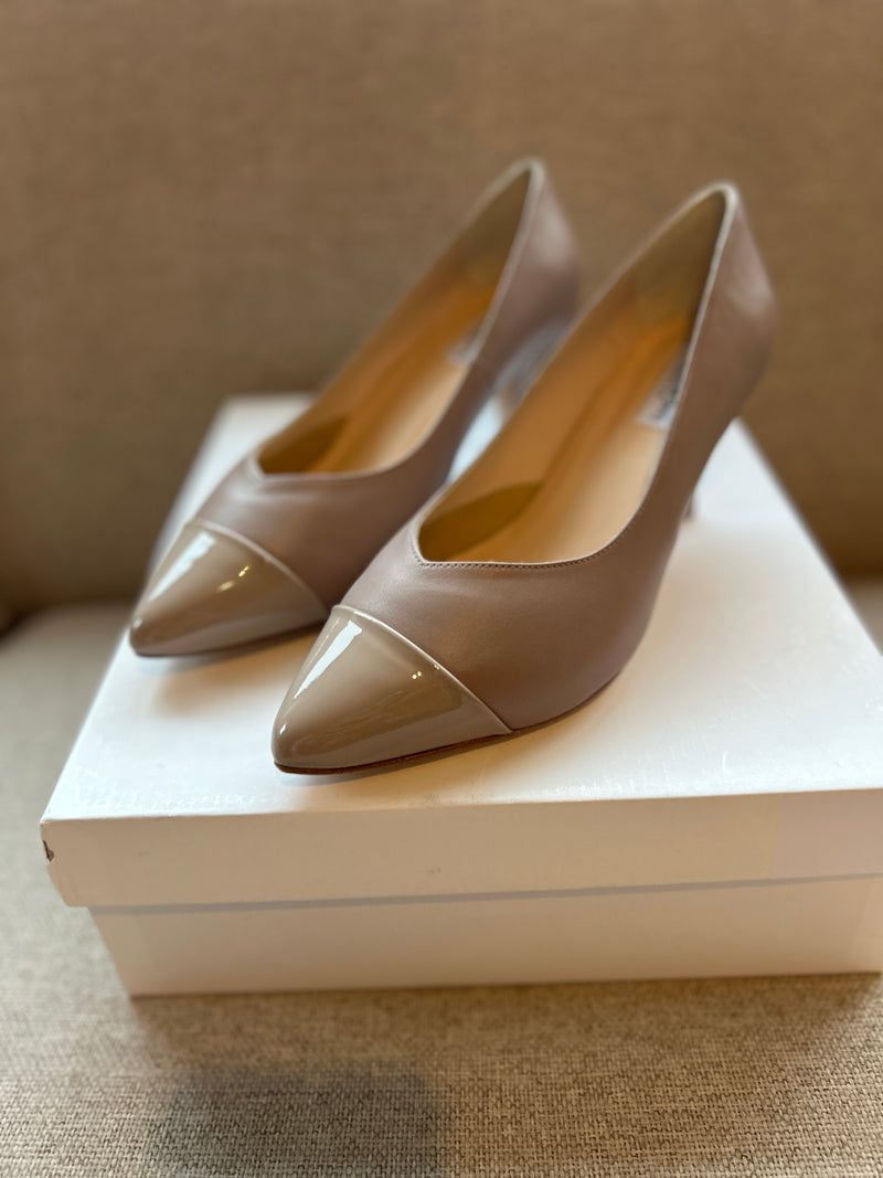 PRE-PRODUCTION SAMPLE - Lisa Extra Wide Heel Mole Leather (SAMPLE SALE)