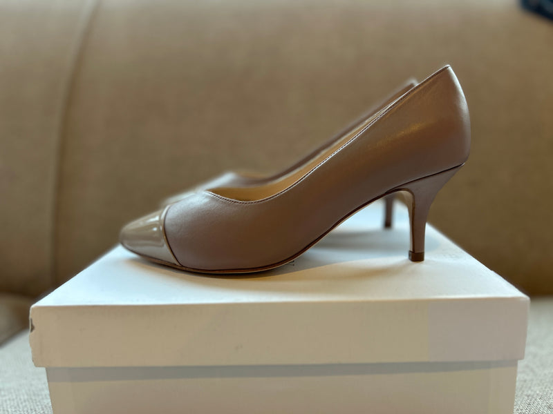 PRE-PRODUCTION SAMPLE - Lisa Extra Wide Heel Mole Leather (SAMPLE SALE)