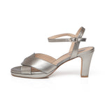 Isabella - Extra-Wide Fit Sandal - Silver Metallic Leather