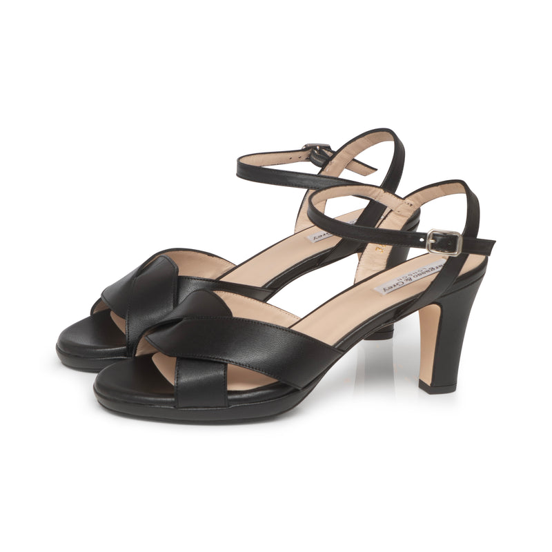 Isabella - Extra-Wide Fit Sandal - Black Leather