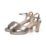 Isabella - Extra-Wide Fit Sandal - Silver Metallic Leather