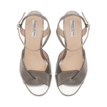 Isabella - Extra-Wide Fit Sandal - Silver Metallic Leather