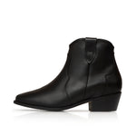 Jago Extra-Wide Fit Cowboy Boots - Black Leather