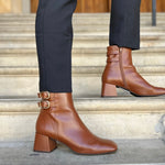 Jasper Wide Fit Boots - Tan Leather