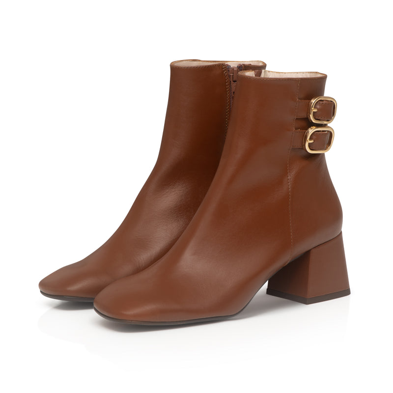 Jasper Wide Fit Boots - Tan Leather