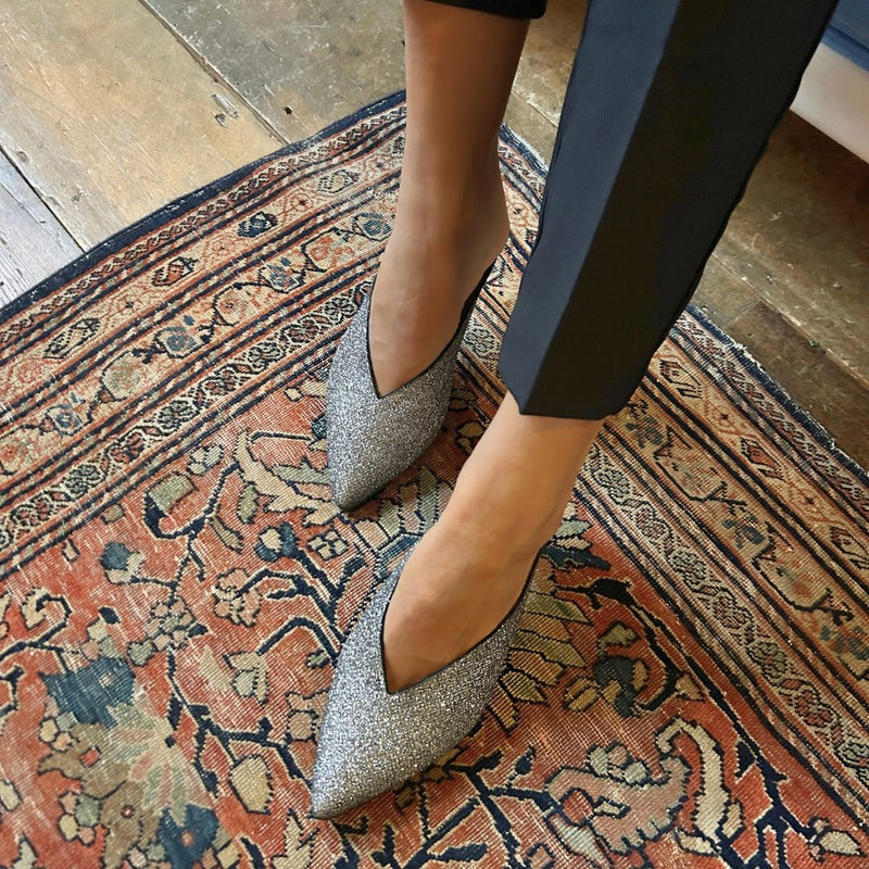 Jazz Extra-Wide Fit Mules - Graphite Shine