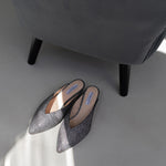 Jazz Extra-Wide Fit Mules - Graphite Shine