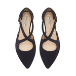 Kitty Extra-Wide Fit Flats - Navy Suede