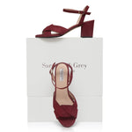 Krista - Extra-Wide Fit Sandal - Burgundy Suede