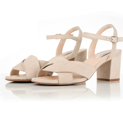Krista - Extra-Wide Fit Sandal - Almond Suede