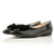 Laura Wide Fit Ballet Flats With Bow - Black Patent