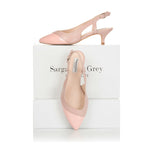 Lena Extra-Wide Fit Slingback - Pink Leather