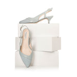 Lena Extra-Wide Fit Slingback - Pale Blue Leather
