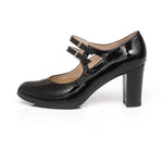 Liberty Extra Wide Fit Buckle Heels - Black Patent Leather