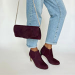 Lily Extra-Wide Fit Boots - Burgundy Suede