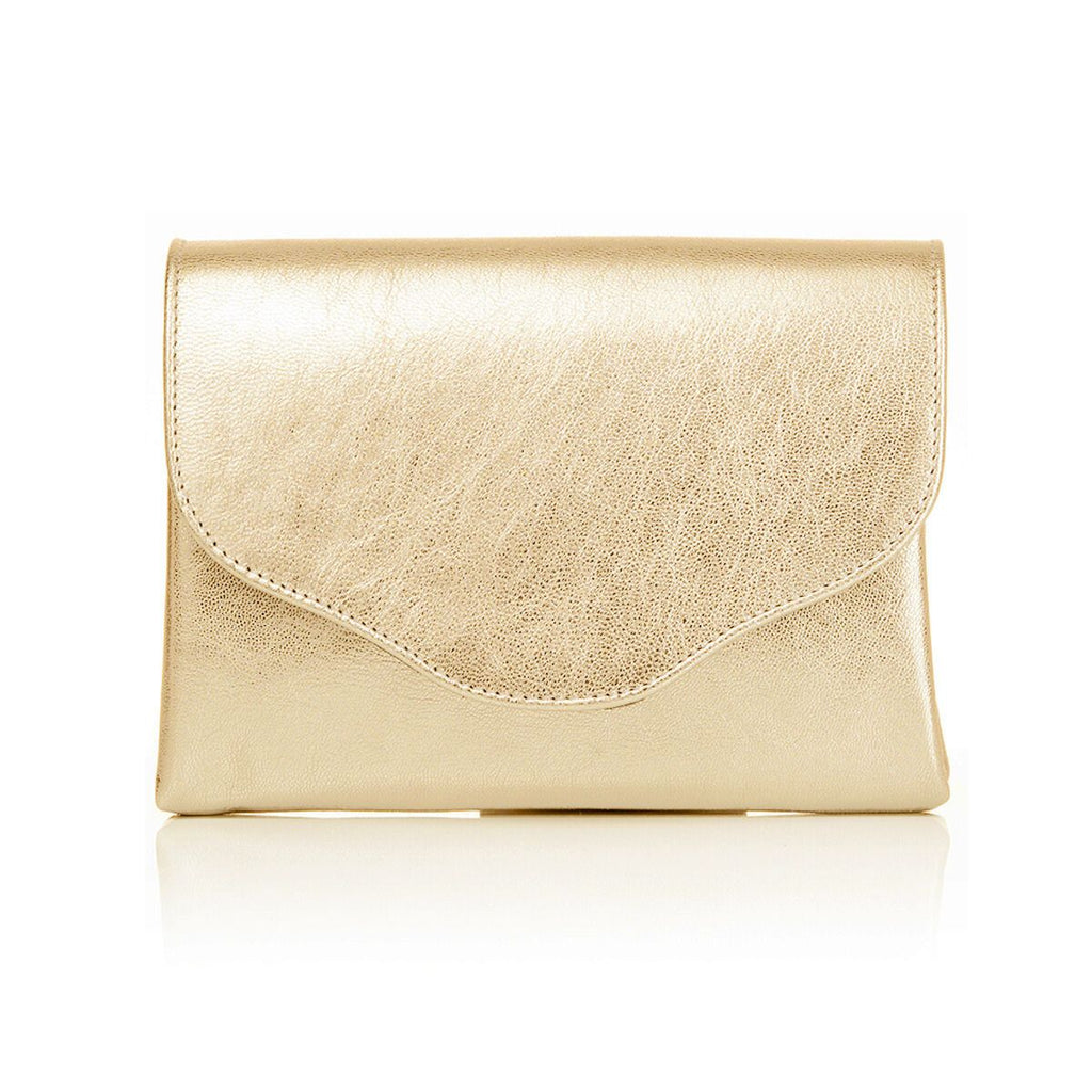 Ellie Clutch Silver Leather
