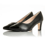 Lisa Extra-Wide Fit Court Shoe – Black Leather