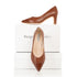 Lisa Wide Fit Court Shoe – Cognac Leather