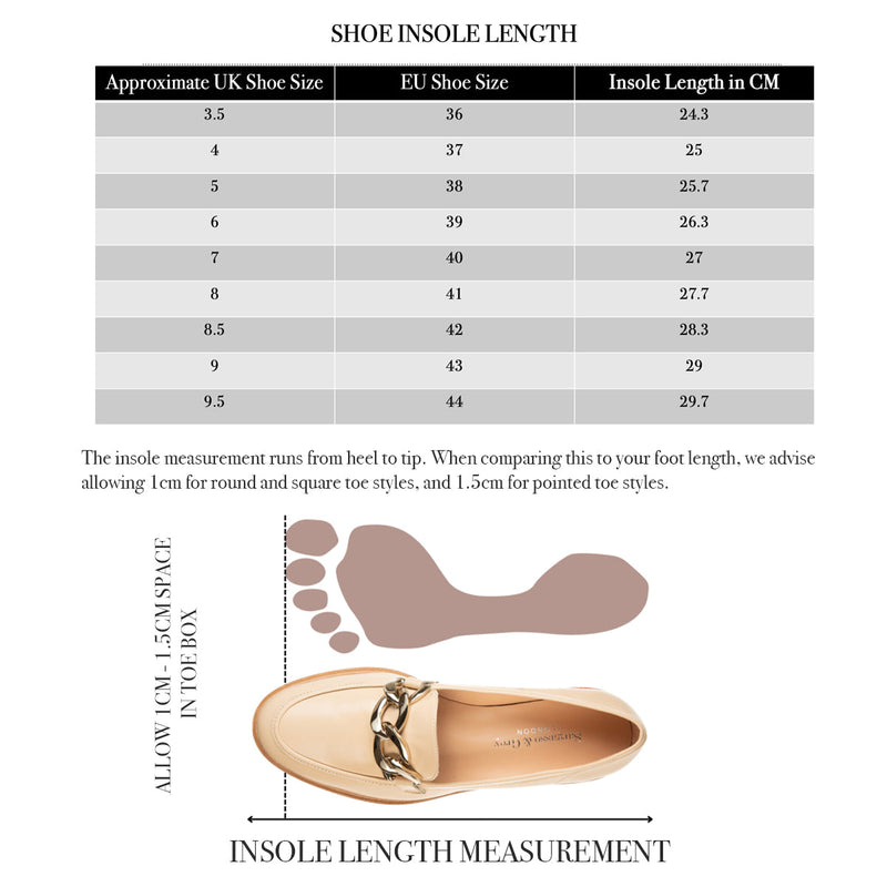 Wide Fit Loafers  - Beige Leather