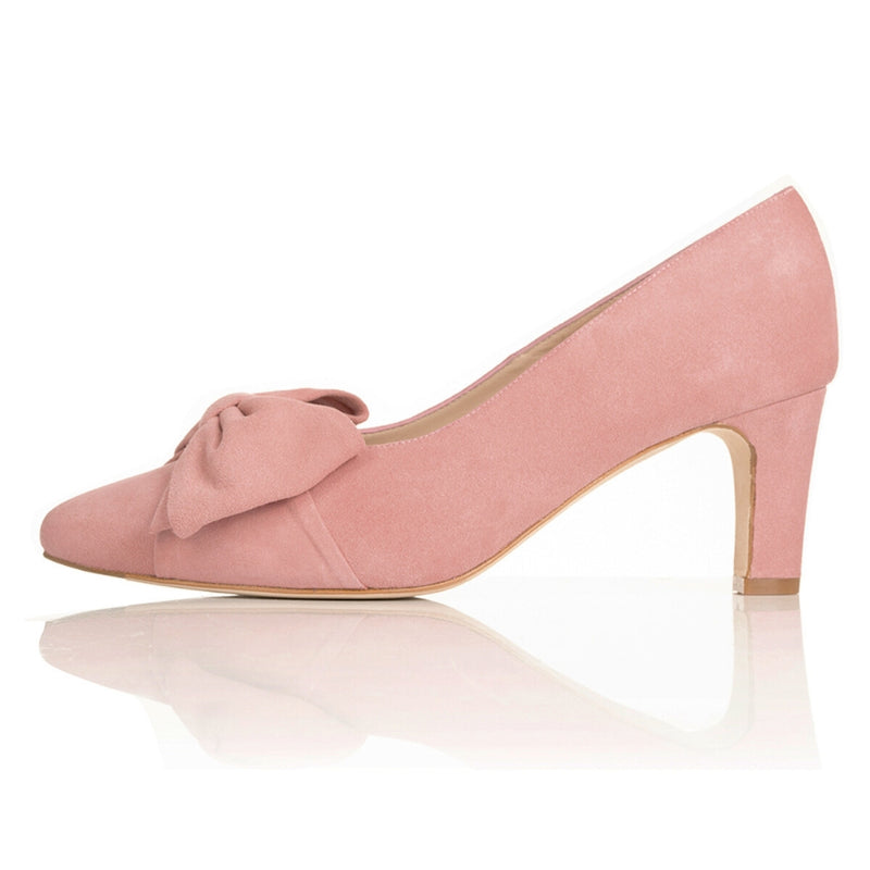 Lori Extra-Wide Fit Court Shoe – Peony Pink Suede