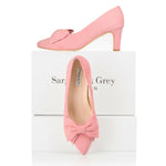 Lori Extra-Wide Fit Court Shoe – Candy Pink Suede