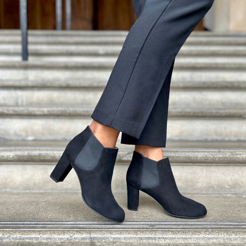 Lucille Extra-Wide Fit Boots - Black Suede