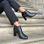 Lucille Extra-Wide Fit Boots - Black Leather