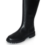 Luna - Ex-Wide Fit Knee High Boots - Black Leather - COMING SOON