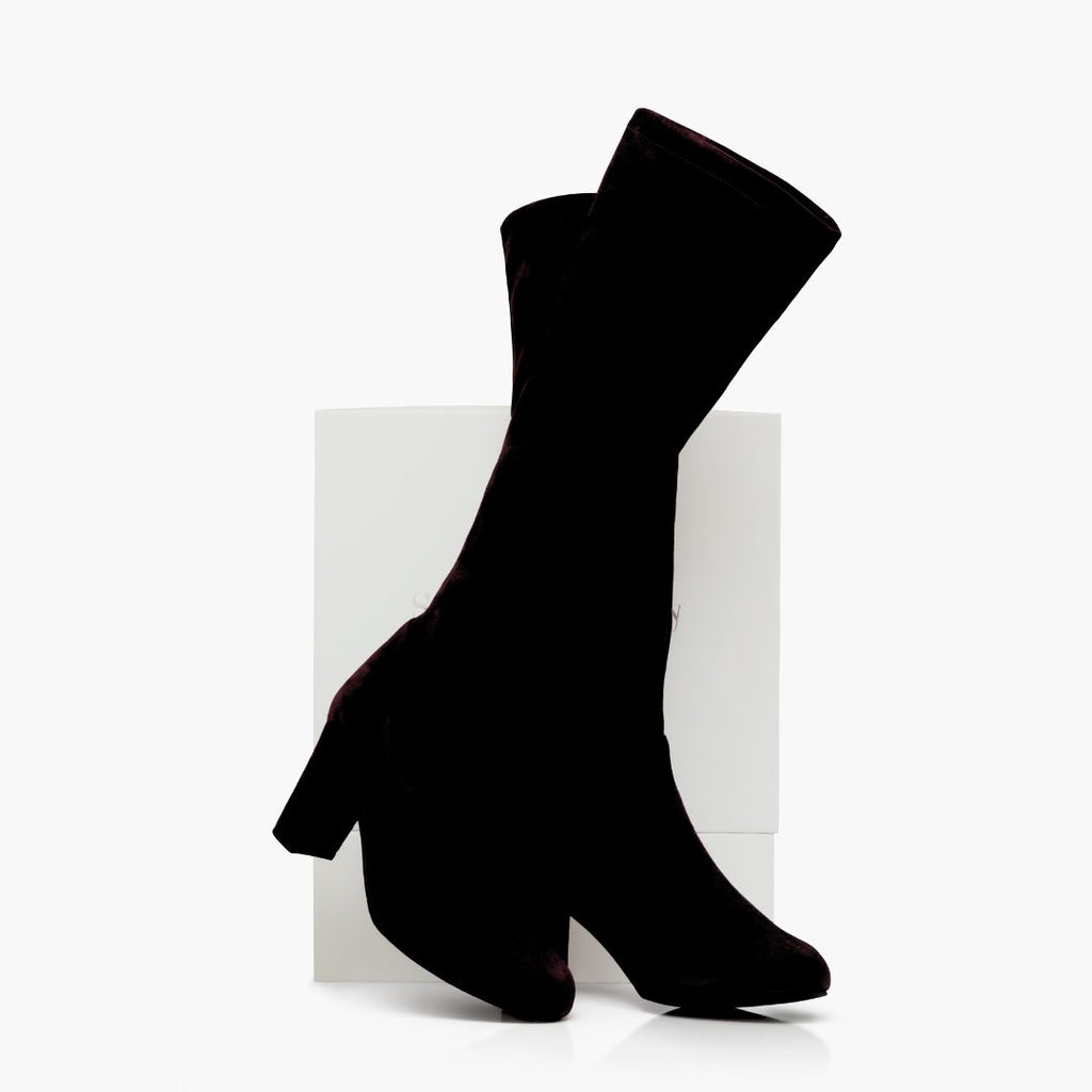 Lydia Extra Wide Fit Knee High Boots Suede