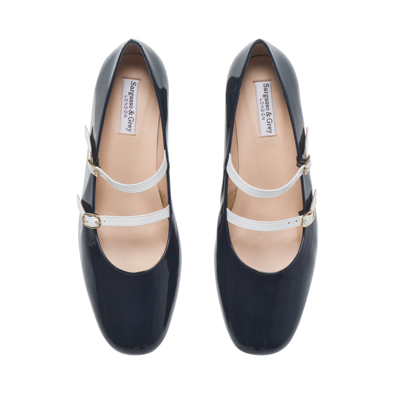 Mary Jane - Extra-Wide Fit - Navy Patent Leather